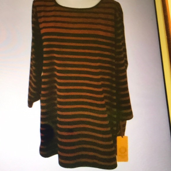 Ruby Rd. Tops - RUBY RD. NWT RUST ORANGE AND BLACK TOP SIZE 2X